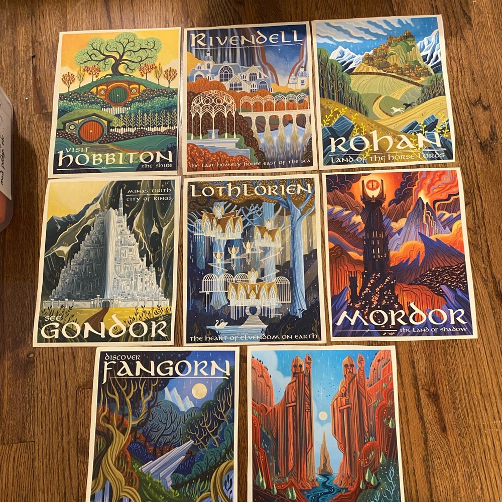 Lord of the Rings Canvas Posters set of 8